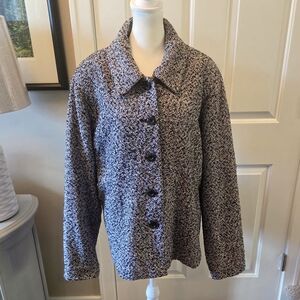 Coldwater Creek Silk Blend Tweed Jacket Womens 2X